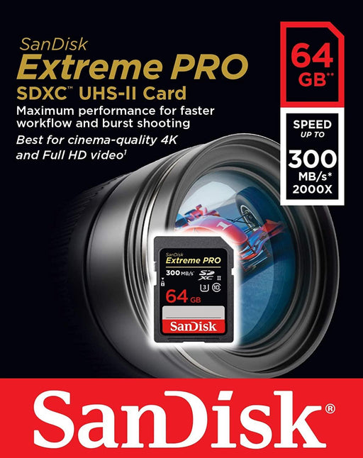 SANDISK SDXC UHS-II EXTREME PRO 1667X V90 64GB - Grande Marvin