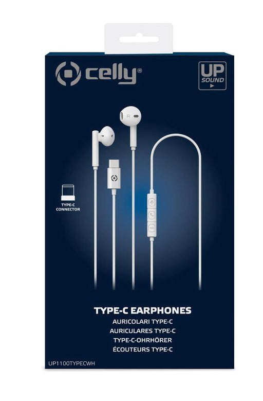 CELLY EARPHONES UP1100TYPEC WHITE - Grande Marvin