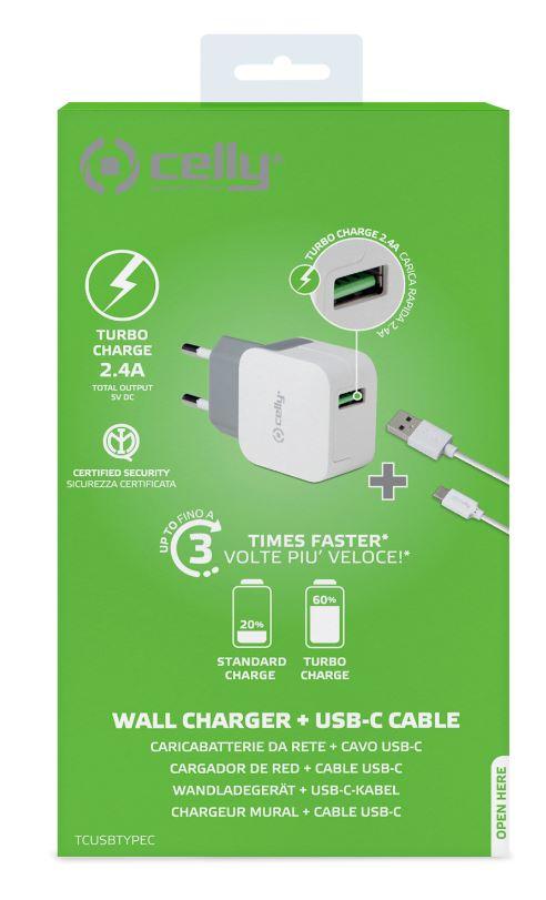 CELLY WALL CHARGER+USB-C CABLE - Grande Marvin
